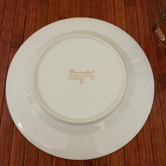 Vintage Fitz & Floyd Cloisonne Iris Dessert Plate & Matching Mug - Picture 3 of 10
